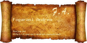 Fogarasi Andrea névjegykártya